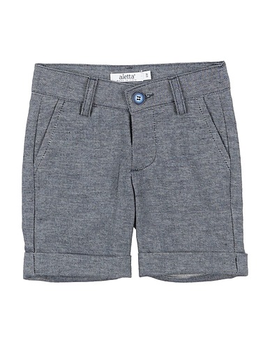 ALETTA Shorts & Bermuda Blue 50% Linen, 30% Cotton, 20% Polyester
