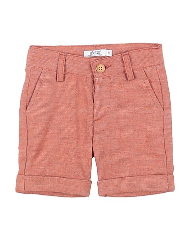ALETTA Shorts & Bermuda Rust 50% Linen, 30% Cotton, 20% Polyester