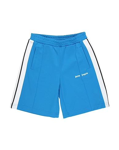 PALM ANGELS Shorts & Bermuda Azure 63% Polyester, 37% Cotton