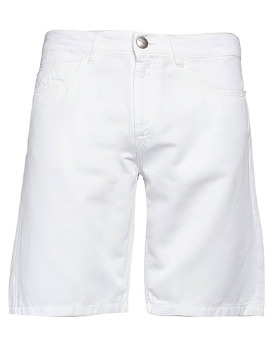 BIKKEMBERGS Shorts & Bermudas Weiß 70% Baumwolle, 30% Leinen