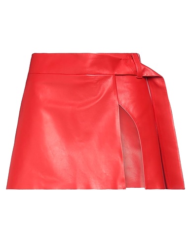 DROMe Minigonna Rosso 100% Pelle di agnello