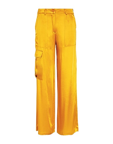 8 by YOOX Casual trouser VISCOSE LOOSE-FIT CARGO PANTS
 Marigold 100% Viscose