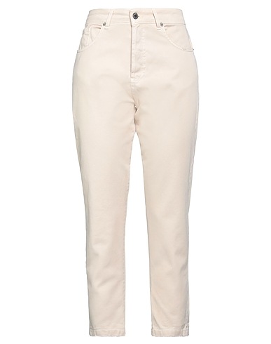 SOUVENIR Denim pants Beige 97% Cotton, 3% Elastane