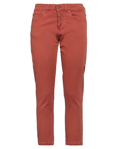 SOUVENIR Denim pants Brick 97% Cotton, 3% Elastane