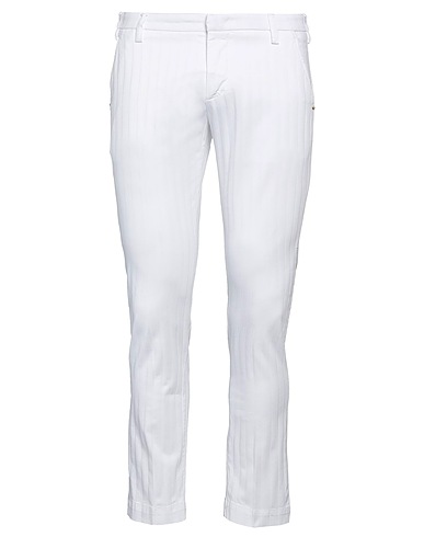ENTRE AMIS Casual pants White 98% Cotton, 2% Elastane