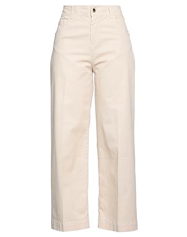 KAOS JEANS Casual trouser Beige 98% Cotton, 2% Elastane