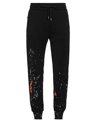 DOLCE&GABBANA Casual pants Black 100% Cotton, Elastane