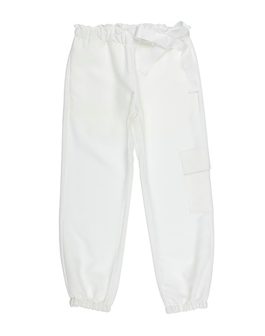 ALETTA Casual trouser White 70% Modal, 30% Polyester