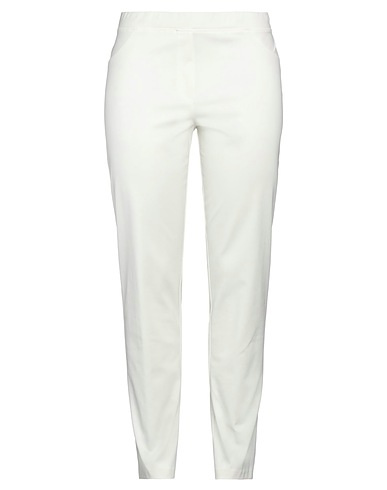 SWEET LOLA Casual trouser Ivory 60% Cotton, 32% Polyamide, 8% Elastane