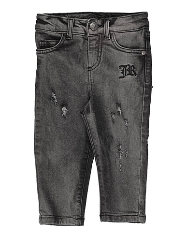 JOHN RICHMOND Denim pants Grey 98% Cotton, 2% Elastane