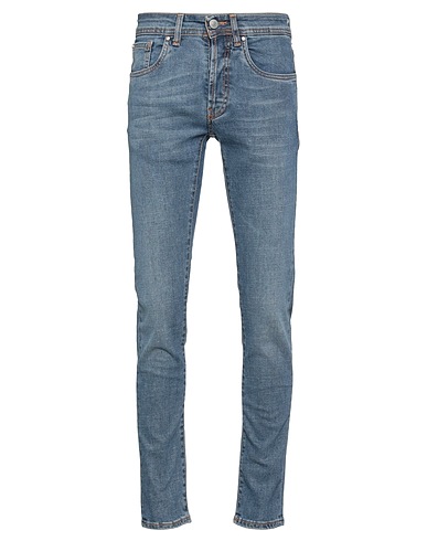 LIU •JO MAN Denim pants Blue 99% Cotton, 1% Elastane