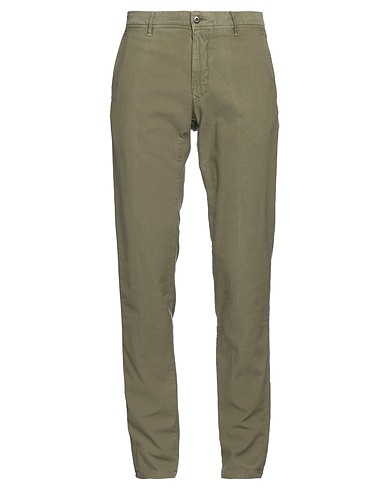 INCOTEX Casual pants Military green 99% Cotton, 1% Elastane