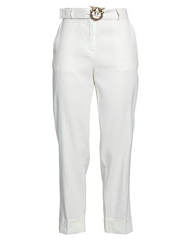 PINKO Casual pants White 59% Linen, 38% Viscose, 3% Elastane