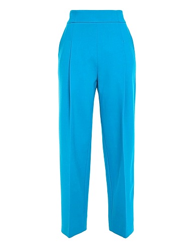 OSCAR DE LA RENTA Casual pants Turquoise 94% Virgin Wool, 5% Elastane, 1% Polyamide
