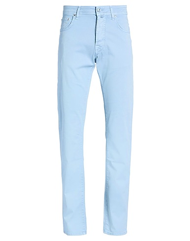 JACOB COHЁN Casual pants Sky blue 55% Cotton, 42% Lyocell, 3% Elastane