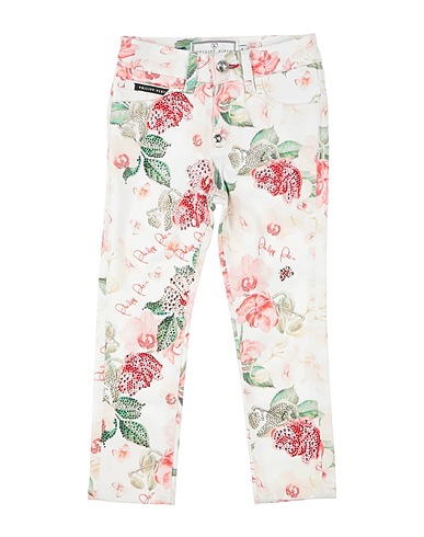 PHILIPP PLEIN Denim trousers White 98% Cotton, 2% Elastane