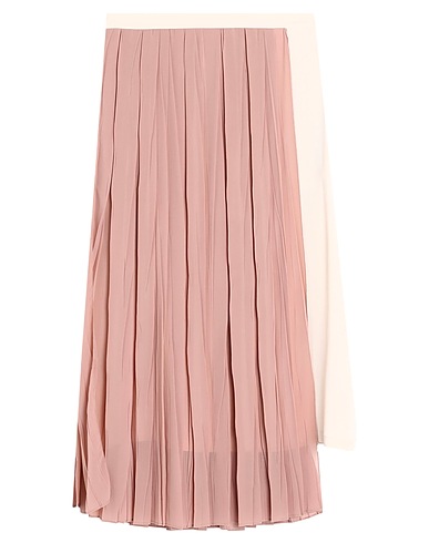 SEMICOUTURE Midi skirt Antique rose 69% Acetate, 31% Silk