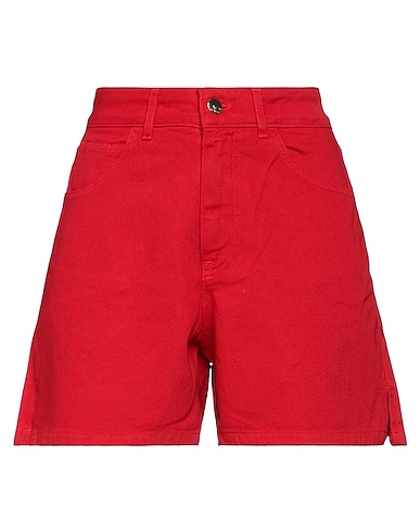 KAOS JEANS Denim shorts Red 100% Cotton