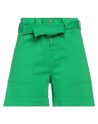 P.A.R.O.S.H. Shorts & Bermuda Green 98% Cotton, 2% Elastane