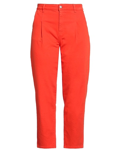P.A.R.O.S.H. Casual pants Orange 98% Cotton, 2% Elastane
