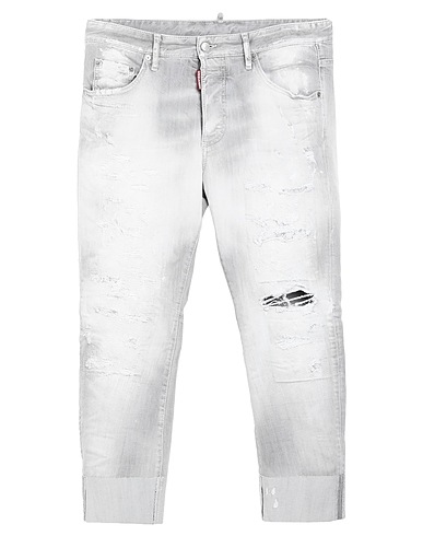 DSQUARED2 Denim trousers Grey 98% Cotton, 2% Elastane, Polyurethane, Polyester