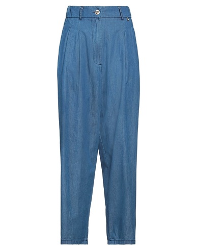 SOUVENIR Denim trousers Blue 100% Cotton