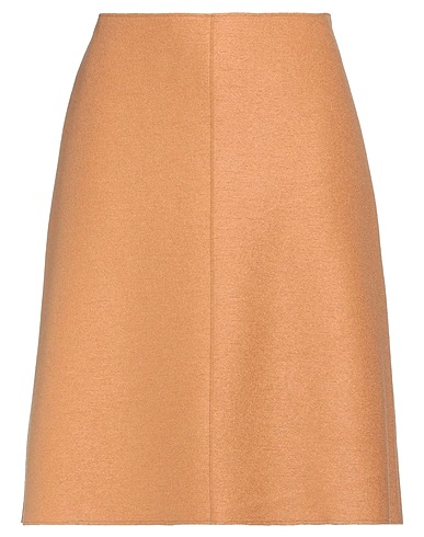 ROSSO35 Minirock Kamel 100% Schurwolle