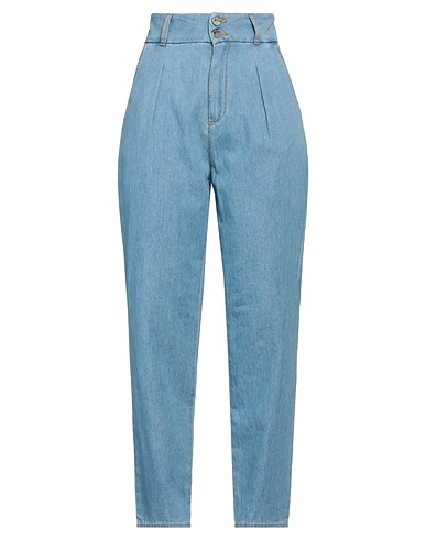 MANILA GRACE Denim trousers Blue 100% Cotton