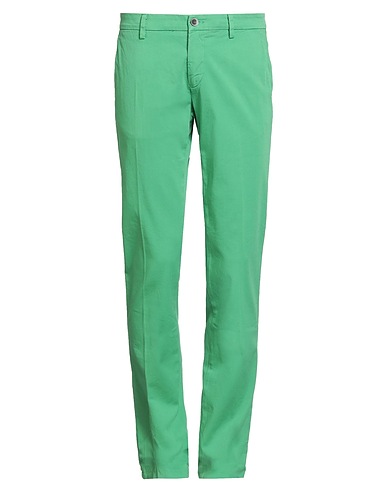 MASON'S Casual trouser Green 98% Cotton, 2% Elastane