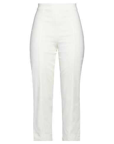 SISTE'S Casual trouser White 72% Ramie, 24% Polyamide, 4% Elastane