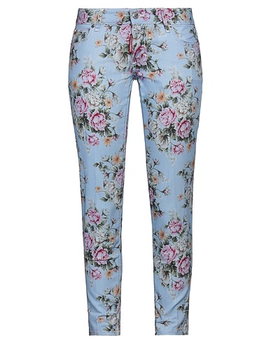 DSQUARED2 Hosen Blaugrau 98% Baumwolle, 2% Elastan, Rindsleder