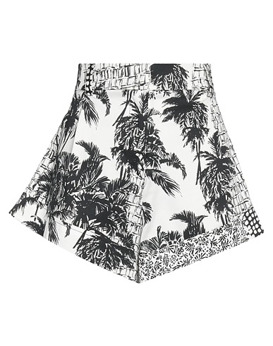 GIULIA N COUTURE Shorts & Bermuda White 97% Cotton, 3% Elastane