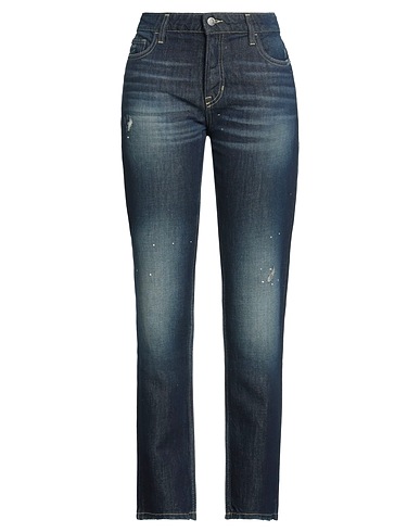 EMPORIO ARMANI Denim pants Blue 60% Cotton, 40% Linen