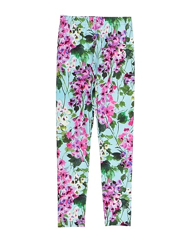 DOLCE&GABBANA Leggings Sky blue 88% Cotton, 12% Elastane
