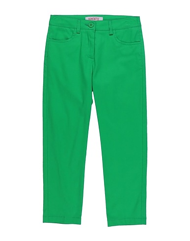 KONTATTO Casual pants Green 97% Cotton, 3% Elastane