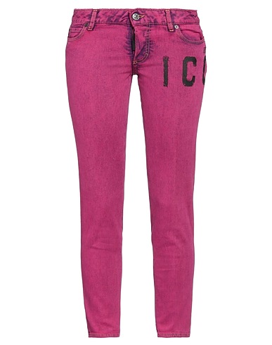DSQUARED2 Denim pants Fuchsia 98% Cotton, 2% Elastane