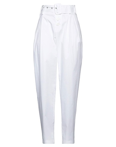 BRAND UNIQUE Pantalone Bianco 97% Cotone, 3% Elastan