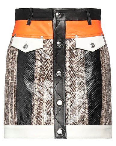 DSQUARED2 Minirock Schwarz 100% Zornnatternleder, Schafleder