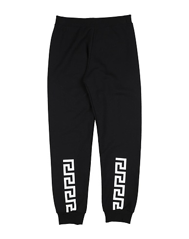 VERSACE YOUNG Pantalone Nero 100% Cotone, Elastan