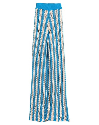FORTE_FORTE Casual pants Blue 100% Cotton