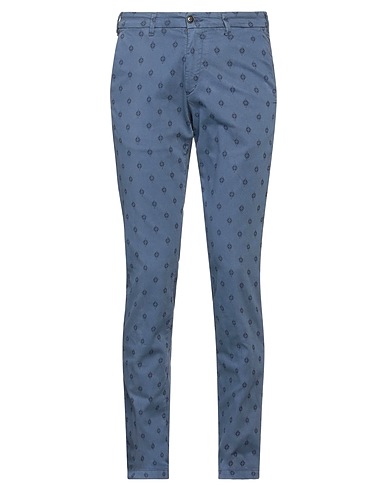 40WEFT Casual trouser Slate blue 80% Cotton, 17% Polyester, 3% Elastane