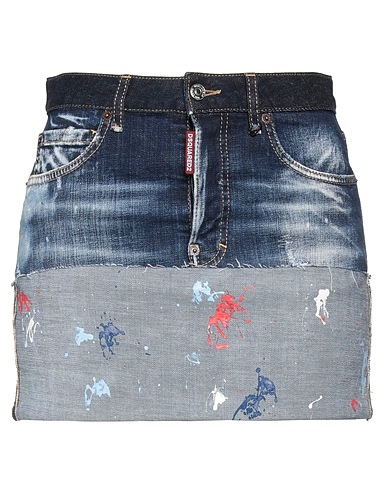 DSQUARED2 Denim skirt Blue 99% Cotton, 1% Elastane