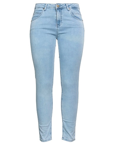 MAISON ESPIN Denim trousers Blue 98% Cotton, 2% Elastane