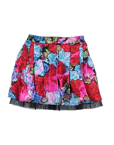 VERSACE YOUNG Skirt Red 100% Silk, Polyamide