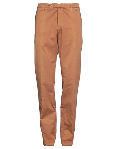 DOUBLE EIGHT Casual trouser Brown 97% Cotton, 3% Elastane