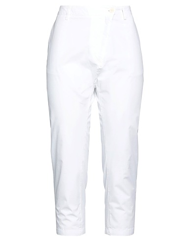 VIRNA DRÒ Casual trouser White 97% Cotton, 3% Elastane