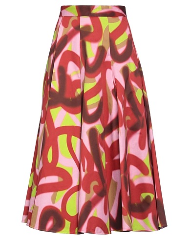 DSQUARED2 Midi skirt Brick 97% Cotton, 3% Elastane