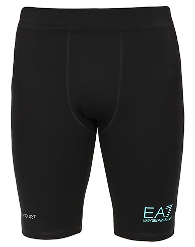 EA7 Shorts & Bermuda Black 85% Polyester, 15% Elastane
