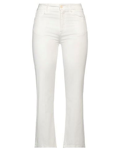 VIRNA DRÒ Casual pants White 97% Cotton, 3% Elastane