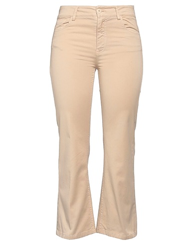 VIRNA DRÒ Casual trouser Beige 98% Cotton, 2% Elastane